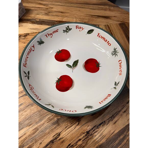 Crate & Barrel, Pomodori Collection Pasta Bowl, 13” x 2.75" - Picture 3 of 8